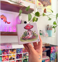 Libreta de acuarela  "Niña honguito"  modelo mini pocket