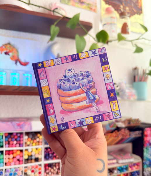 Libreta de acuarela  "Hada Jacarand"  modelo mini pocket