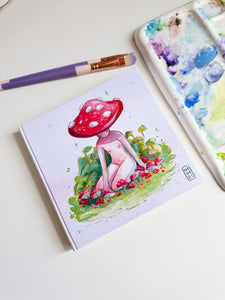 Libreta de acuarela MINI "Niña honguito"