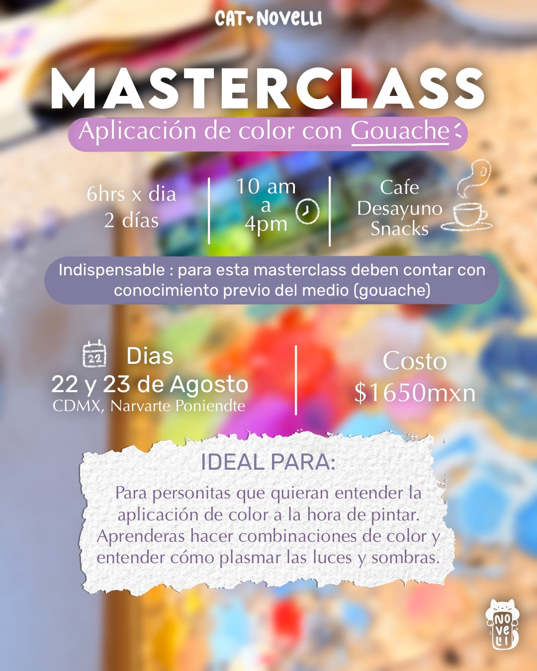 MASTERCLAS "APLICACIÓN DE COLOR CON GOUACHE"